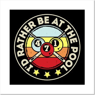 Rather Be At A Pool T shirt For Women Man T-Shirt Posters and Art